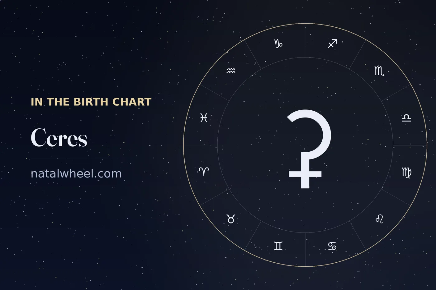 Ceres on a chart wheel