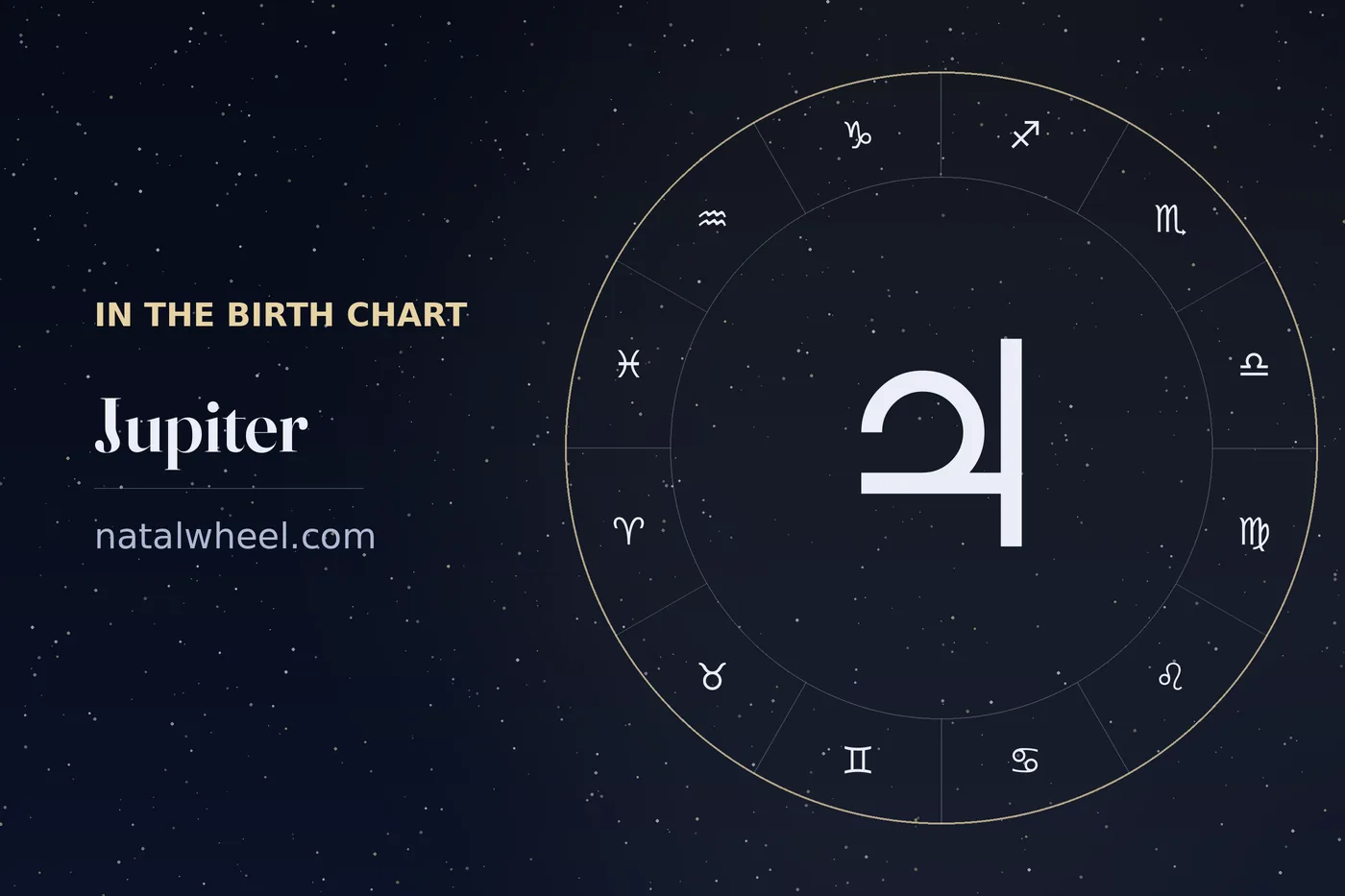 Jupiter on a chart wheel