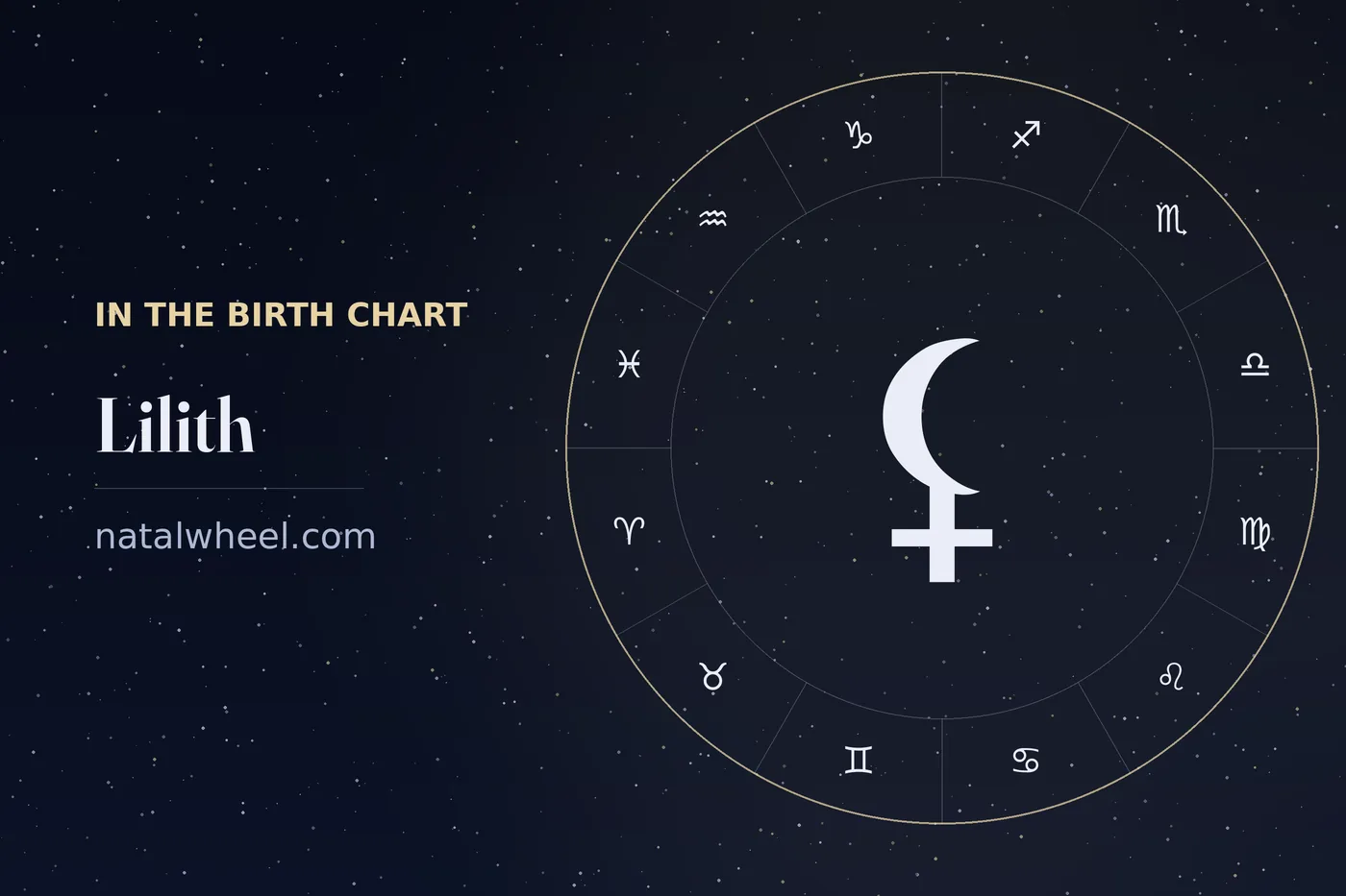 Lilith on a chart wheel