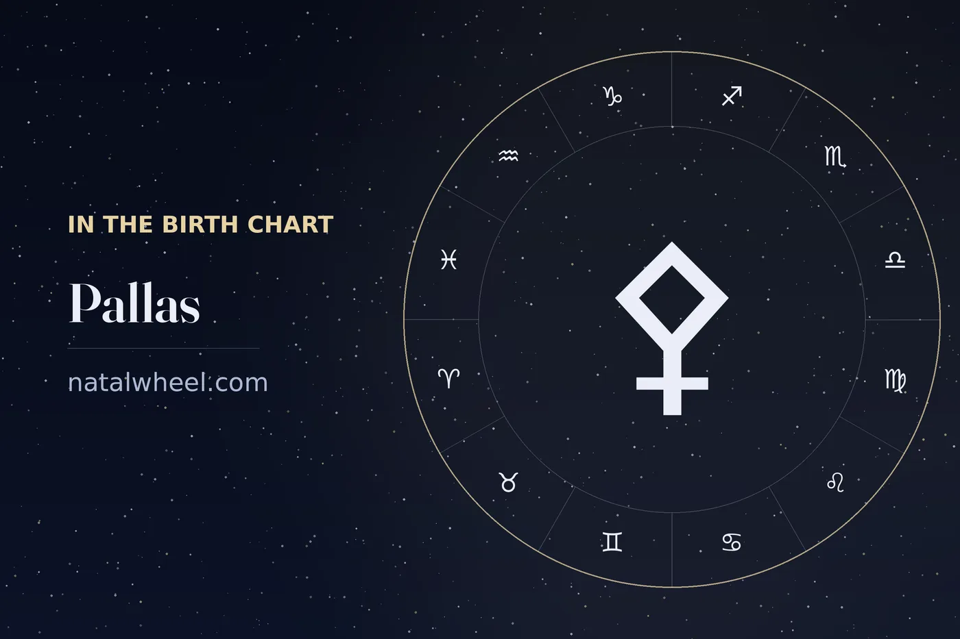 Pallas on a chart wheel