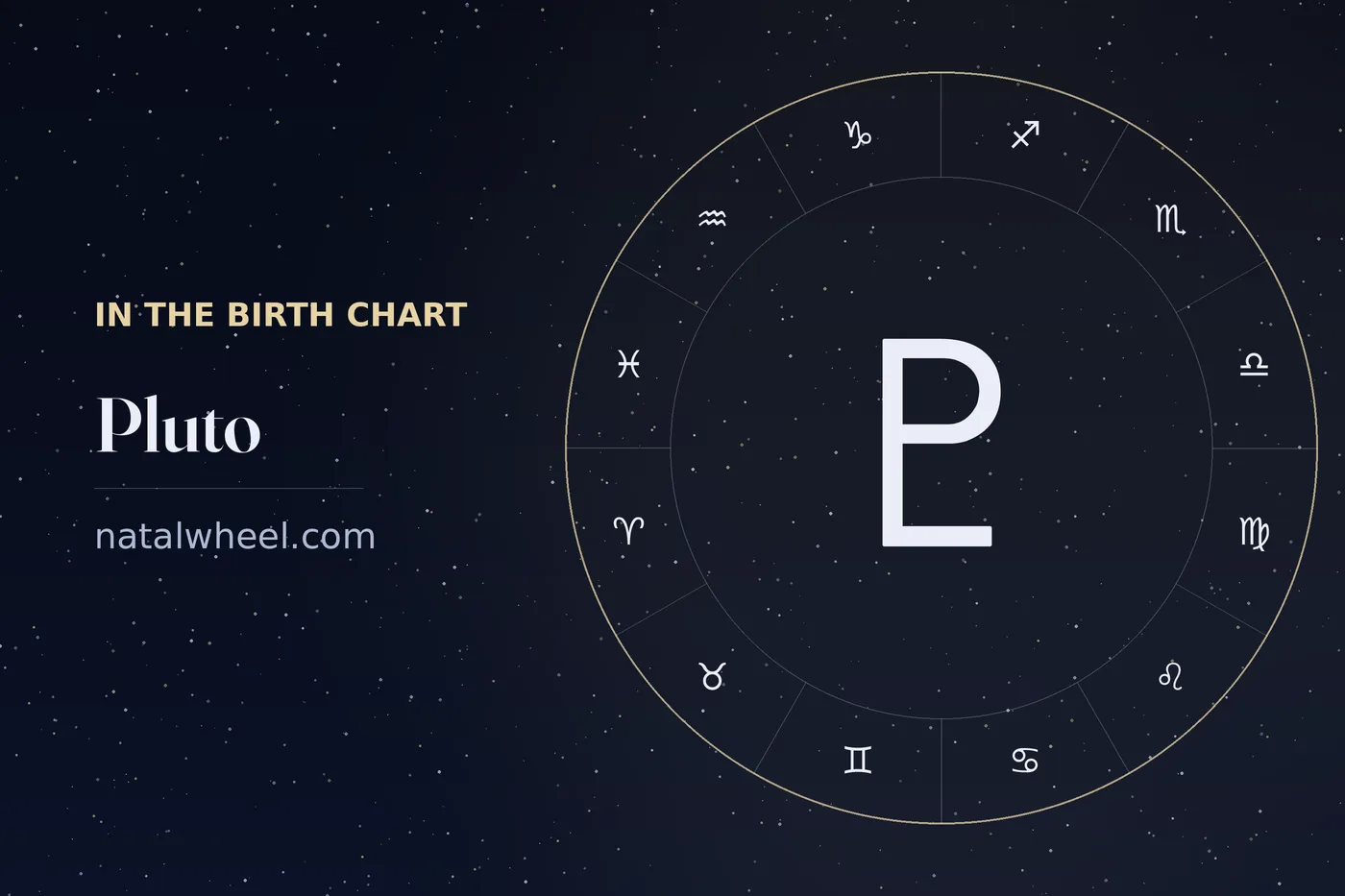 Pluto on a chart wheel