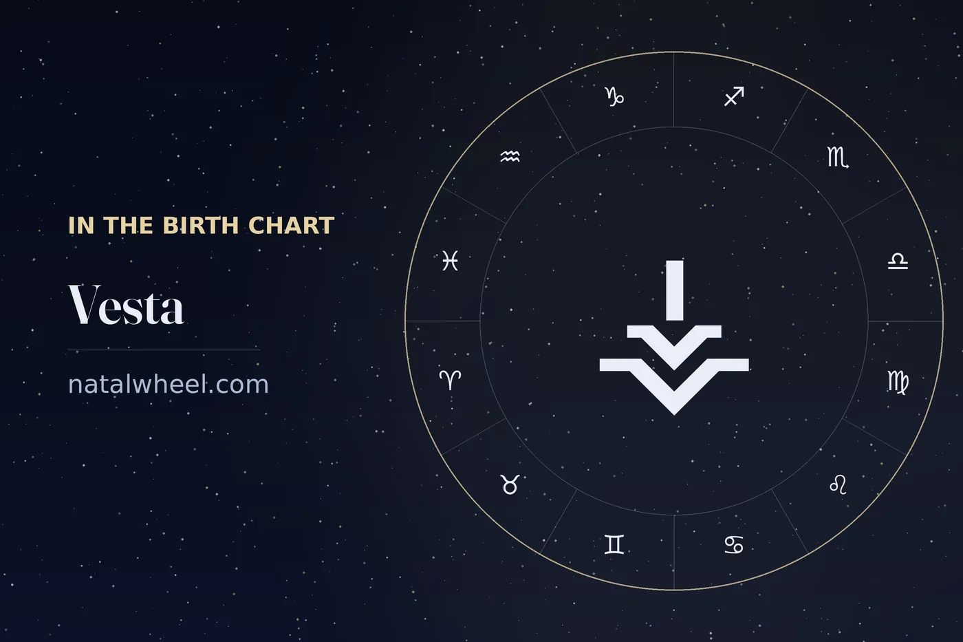 Vesta on a chart wheel