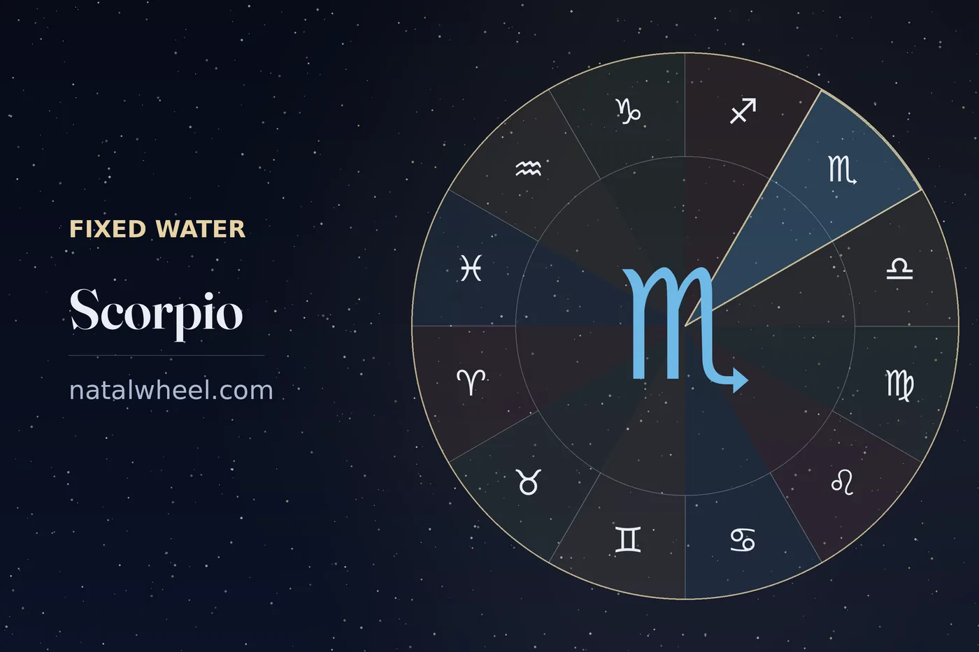 Scorpio on the zodiac wheel
