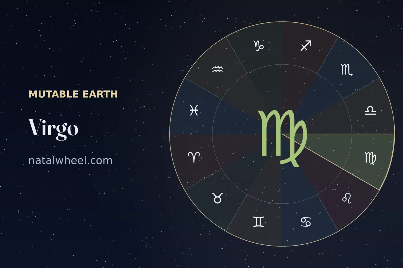 Virgo rising, on the zodiac wheel